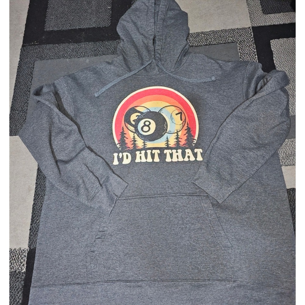 Fan Favorite Pool Shark Hoodie Men XXL Charcoal Excellent